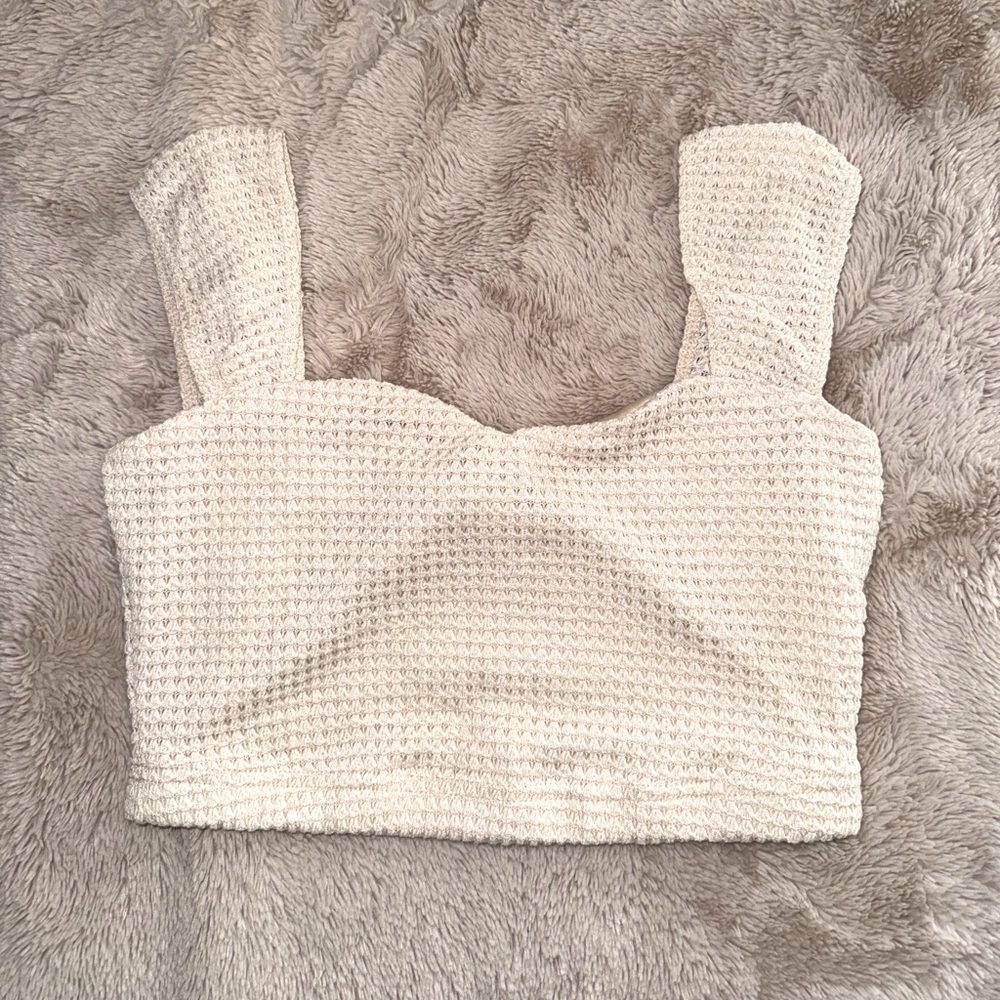 Shein Knit Crop Top in Cream